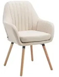 CLP Armlehnenstuhl, Creme, Holz, 67x93x58 cm, Esszimmer, St&uuml;hle, Esszimmerst&uuml;hle,