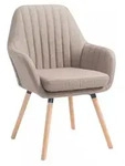 CLP Armlehnenstuhl, Taupe, Holz, 67x93x58 cm, Esszimmer, St&uuml;hle, Esszimmerst&uuml;hle,