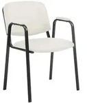 CLP Besucherstuhl, Creme, Metall, 53x79x55 cm, Arbeitszimmer, Besucherst&uuml;hle