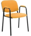 CLP Besucherstuhl, Orange, Metall, 53x79x55 cm, Arbeitszimmer, Besucherst&uuml;hle