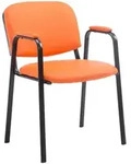 CLP Besucherstuhl, Orange, Metall, 53x79x55 cm, Arbeitszimmer, Besucherst&uuml;hle