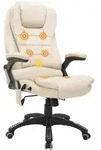 Homcom Massagesessel, Wei&szlig;, Kunststoff, 1-Sitzer, F&uuml;llung: Schaumstoff, 68x121x62