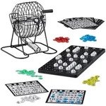 Relaxdays Bingospiel, Schwarz, Metall, Kunststoff, Wellpappe, 17.5x21.5 cm,