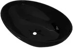 vidaXL Waschbecken, Schwarz, Keramik, Rechteckig, 40x13.5x33 cm, Badezimmer,