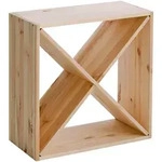 Zeller Present Weinregal, Natur, Holz, Kiefer, Hartholz, 52x52x25 cm, individuell