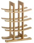 Zeller Present Weinregal, Natur, Holz, Bambus, 29x16x42 cm, Wohnzimmer, Regale,