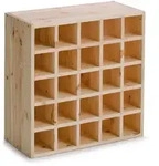 Zeller Present Weinregal, Natur, Holz, Kiefer, Nilpferd, 52x25x52 cm, K&uuml;chen,