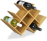 Relaxdays Weinregal, Hellbraun, Holz, 47x31.5x16.5 cm, Wohnzimmer, Regale, Weinregale