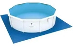 Bestway Pool-Bodenplane, Blau, Kunststoff, Rund, 488x488 cm, Freizeit, Pools und