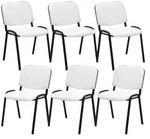 CLP Besucherstuhl, Wei&szlig;, Metall, 53x83x53 cm, Arbeitszimmer, Besucherst&uuml;hle