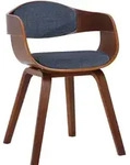 CLP Armlehnenstuhl, Blau, Walnuss, Holz, 49x73x46 cm, Esszimmer, St&uuml;hle,
