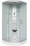 Duschkabine, Chrom, Metall, Glas, 90x215x90 cm, Badezimmer, Baden & Duschen,