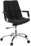 Mid.you Drehstuhl, Schwarz, Silber, Metall, Textil, Drehkreuz, 58x102x60 cm,