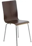 CLP Besucherstuhl, Walnuss, Metall, 43x87x47 cm, Arbeitszimmer, Besucherst&uuml;hle