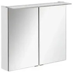 Mid.you Spiegelschrank, Wei&szlig;, Metall, 2 F&auml;cher, F, 80x69.5x23.5 cm, Badezimmer,
