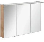 Mid.you Spiegelschrank, Eiche, Metall, F, 100x69.5x23.5 cm, Badezimmer,