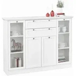 Carryhome Highboard, Wei&szlig;, Holzwerkstoff, 5 F&auml;cher, 2 Schublade(n) Schubladen,