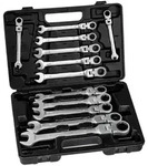 tectake Ratschenschl&uuml;sselsatz,, Schwarz, Metall, 24x5.5x33 cm, Freizeit, Heimwerken,