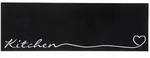 Hanse Home K&uuml;chenl&auml;ufer Cook u0026 Clean, Schwarz, Wei&szlig;, Textil, Schriftzug,