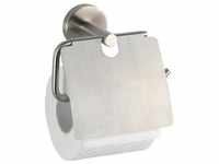 Wenko Toilettenpapierhalter Bosio, Edelstahl, Metall, 15x13.5x7 cm, Deckel,