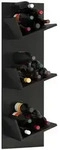 Mid.you Weinregal, Schwarz, Holzwerkstoff, 33x106.5x25.6 cm, stapelbar, Wohnzimmer,