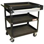Werkstattagen-Montagewagen, Schwarz, Wei&szlig;, 3 F&auml;cher, 86x81.5x48.5 cm, Freizeit,