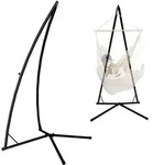 Amanka H&auml;ngesesselgestell, Schwarz, Metall, 110x215x110 cm, Gartenm&ouml;bel,