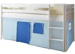 Mid.you Hochbett Ticaa 807182 Malte, Wei&szlig;, Hellblau, Dunkelblau, Holz, Kiefer,