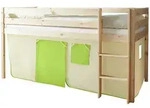 Mid.you Hochbett Ticaa 811011 Malte, Gr&uuml;n, Natur, Beige, Holz, Kiefer, vollmassiv,