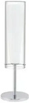 Eglo Tischleuchte, Wei&szlig;, Transparent, Metall, Glas, 19.5x39.4x19.1 cm, Lampen &