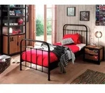 Vipack Kinder-/Juniorbett, Schwarz, Metall, 90x200 cm, Kinder- & Jugendzimmer,