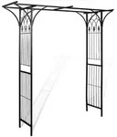 vidaXL Rosenbogen, Schwarz, Metall, 52x200x200 cm, Gartenzubeh&ouml;r, Gartendeko