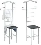 CARO-M&ouml;bel Herrendiener, Schwarz, Metall, Mode, 53x121x47 cm, Schlafzimmer,