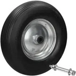 ECD-Germany Schubkarrenrad, Schwarz, Metall, 9x39x39 cm, Gartenzubeh&ouml;r, Gartenpflege