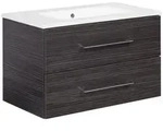 Mid.you Waschtischkombi, Dunkelbraun, Metall, 2 Schublade(n) Schubladen, 82 cm,