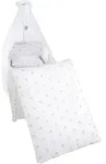 Roba Gitterbettset roba Little Stars, Grau, Wei&szlig;, Textil, 4-teilig, Stern,...