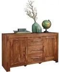 Mid.you Sideboard, Sheesham, Holz, Sheesham, massiv, 3 Schublade(n) Schubladen,