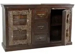 Mid.you Sideboard, Braun, Holz, Altholz, massiv, 2 F&auml;cher, 3 Schublade(n)