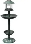 vidaXL Vogelbad/Futterstation, Gr&uuml;n, Kunststoff, Rechteckig, 39x97x39 cm,