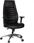 Mid.you Chefsessel, Schwarz, Kunststoff, Drehkreuz, 65x133x65 cm, Sitzfl&auml;che 360&deg;