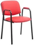 CLP Besucherstuhl, Rot, Metall, 53x79x55 cm, Arbeitszimmer, Besucherst&uuml;hle