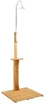 vidaXL Gartendusche, Natur, Holz, 75x221x75 cm, Freizeit, Pools und Wasserspa&szlig;,