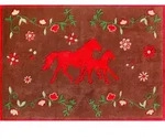 Kinderteppich Pf103, Braun, Pink, Textil, Pferd, rechteckig, 130x190 cm, Textiles