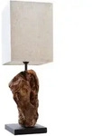 riess-ambiente Tischleuchte, Beige, Braun, Holz, Textil, Baum/Pflanze/Natur,