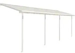 Terrassen&uuml;berdachung, Wei&szlig;, Metall, 670x257x230 cm, Sonnen- & Sichtschutz