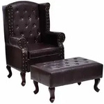 vidaXL Sessel, Schwarz, Leder, 78x111x66 cm, Wohnzimmer, Sessel, Polstersessel