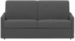 Vente-Unique Schlafsofa, Grau, Textil, Uni, 3-Sitzer, 170x85x223 cm, Wohnzimmer,