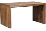 Mid.you Schreibtisch, Sheesham, Holz, Sheesham, massiv, rechteckig, Wange, 80x76x140