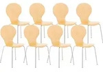 CLP Besucherstuhl, Eukalyptusholz, Metall, 43x86x45 cm, Arbeitszimmer,