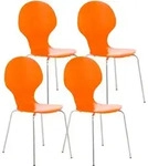 CLP Besucherstuhl, Orange, Metall, 43x86x45 cm, Arbeitszimmer, Besucherst&uuml;hle